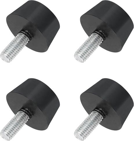 uxcell 4pcs عزل الاهتزازات المطاط يتصاعد امتصاص الصدمات المطاطية ، و 1.18 "× 0.63" الأزرار المخروطية مع M8 × 20 مم ، وملبة صامتة لضواغط الهواء ، والمحركات ، والمحركات ، والأسود in Saudi Arabia