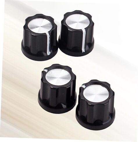 Toyandona 4pcs مقابض Black Silver Shaft Pot for Bass Guitar Lightweight Conbers Vintage للتثبيت لترقية الجيتار in Saudi Arabia