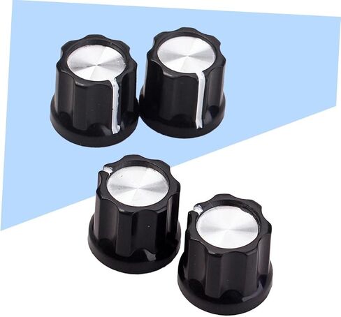Toyandona 4pcs مقابض Black Silver Shaft Pot for Bass Guitar Lightweight Conbers Vintage للتثبيت لترقية الجيتار in Saudi Arabia