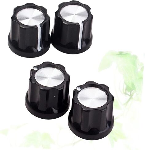 Toyandona 4pcs مقابض Black Silver Shaft Pot for Bass Guitar Lightweight Conbers Vintage للتثبيت لترقية الجيتار in Saudi Arabia