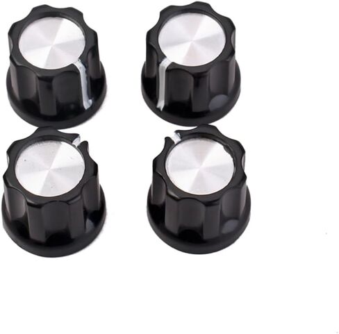 Toyandona 4pcs مقابض Black Silver Shaft Pot for Bass Guitar Lightweight Conbers Vintage للتثبيت لترقية الجيتار in Saudi Arabia