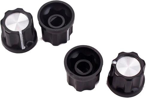 Toyandona 4pcs مقابض Black Silver Shaft Pot for Bass Guitar Lightweight Conbers Vintage للتثبيت لترقية الجيتار in Saudi Arabia