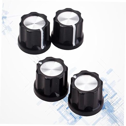 Toyandona 4pcs مقابض Black Silver Shaft Pot for Bass Guitar Lightweight Conbers Vintage للتثبيت لترقية الجيتار in Saudi Arabia