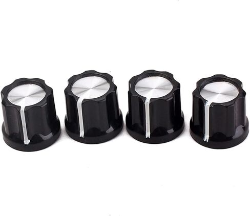 Toyandona 4pcs مقابض Black Silver Shaft Pot for Bass Guitar Lightweight Conbers Vintage للتثبيت لترقية الجيتار in Saudi Arabia