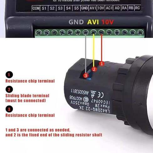 Haoduoqian LA42DWQ-22 Potentiometer ، 4pcs 10k أوم LA42DWQ-22 22 مم دوار الجهد المتغير سرعة محرك الجهد العاكس in Kuwait