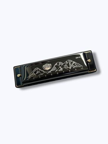 Sound Smith SSH-10 10-Hole Harmonica, Key of C, Copper Soundboard, Phosphor Bronze Reeds, ABS Moisture Resistant Comb, Metalic Black in Saudi Arabia