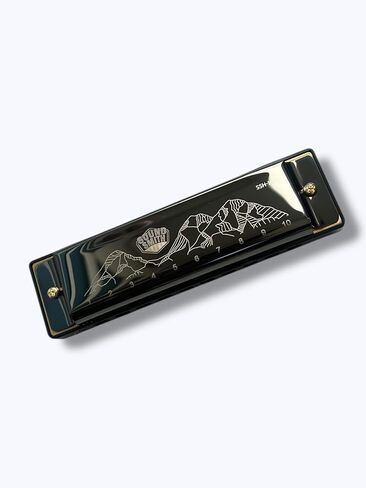 Sound Smith SSH-10 10-Hole Harmonica, Key of C, Copper Soundboard, Phosphor Bronze Reeds, ABS Moisture Resistant Comb, Metalic Black in Saudi Arabia