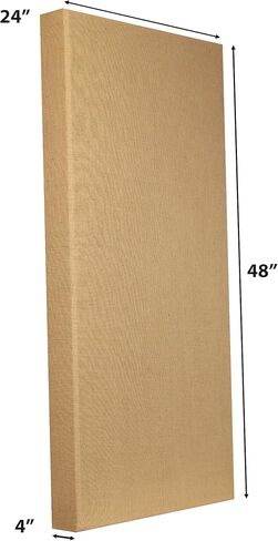 ATS Acoustics Sound Absorbing Noise Dampening Acoustic Panel Wall Treatment 24" x 48" x 4" Beveled Edge (Black) in Saudi Arabia