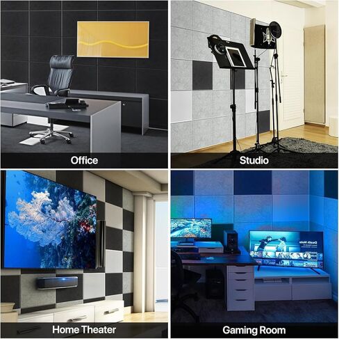 ألواح الجدران المقاومة للصوت ، ألواح رغوة صوتية كوتشوو للصوت للجدران ، 12 لوحات جدران صوتية 16'x12''x0.4 '' لوحات صوتية ملصقات ذاتية ، وألواح صوتية ، ديكور ، بيج ، بيج in Kuwait