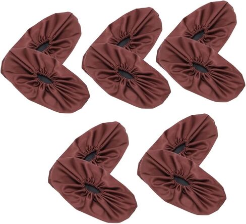 Amosfun 5pairs تتجاوز التزلج القابل لإعادة الاستخدام للبالغين يغطي الأحذية القابلة للتنفس والقابلة للغسل حماية للأحذية ألوان القهوة للاستخدام in Saudi Arabia