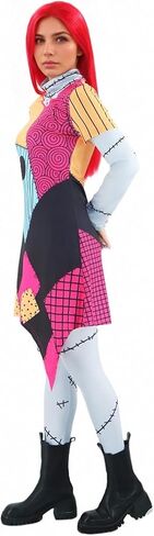LILLIWEEN Womens Night Before Christmas Sally Costume Dress Halloween Cosplay Costumes in Saudi Arabia