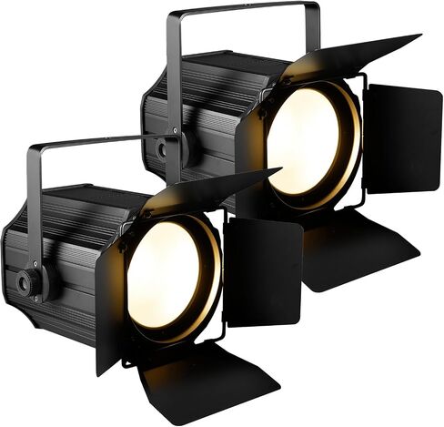200W LED Stage Light ، مصابيح PAR COB مع أبواب الحظيرة ، DMX BLINDER LIGHTING SOUND SOUND ACTIVER FOR WEDDAY LIVE Show Party (Whare White & Cool White 1pc) in Kuwait