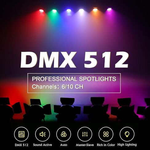 200W LED Stage Light ، مصابيح PAR COB مع أبواب الحظيرة ، DMX BLINDER LIGHTING SOUND SOUND ACTIVER FOR WEDDAY LIVE Show Party (Whare White & Cool White 1pc) in Kuwait