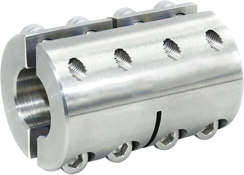 1pc Coupling Motor Stainless Steel Split Type High Torque Coupling Clamping Straight Coupler(45x75mm 25mm bore) in Saudi Arabia