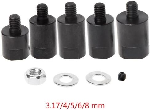 1PC محرك رمح مقرن 3.17mm 4mm 5mm 8mm يتحمل الأكمام محول تشوك الشفرة (8 ملم تجويف) in Saudi Arabia