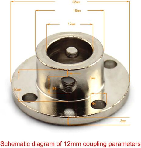 1pcs شفة شفة رمح محرك اقتران 3 مم 3.175mm 4mm 4mm مقرنة الموصل محول الأكمام لطائرة طراز سيارة القوارب (8rpm) in Kuwait