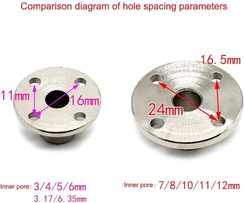1pcs شفة شفة رمح محرك اقتران 3 مم 3.175mm 4mm 4mm مقرنة الموصل محول الأكمام لطائرة طراز سيارة القوارب (8rpm) in Kuwait