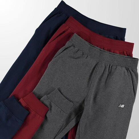 New Balance Boys Fleece Jogger 3 Pack – Kids Soft Cotton Blend Fleece Sweatpants with Pockets, Athletic Fit, Sizes 4-20 in Saudi Arabia