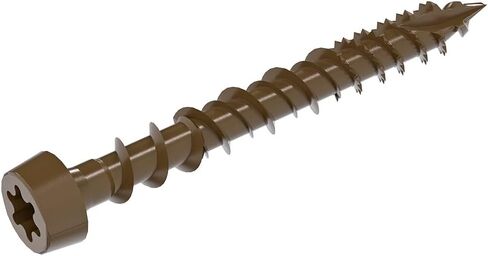 Grip-Rite GRDFCS158ACA1 DeckForce #8 x 1-5/8" Nano Coated Composite Deck Screws, Brown, 1lb Box in Saudi Arabia