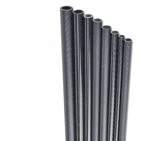 1pcs 1000mm طول 3K أنبوب ألياف الكربون الكاملة OD 4mm 5mm 6mm 8mm 8mm 9mm للطائرات بدون طيار وقضبان الصيد والطائرات الورقية وألياف الكربون الثلاثي (8x6 Twill Matte) in Saudi Arabia