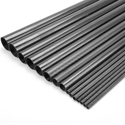 1pcs 1000mm طول 3K أنبوب ألياف الكربون الكاملة OD 4mm 5mm 6mm 8mm 8mm 9mm للطائرات بدون طيار وقضبان الصيد والطائرات الورقية وألياف الكربون الثلاثي (8x6 Twill Matte) in Saudi Arabia
