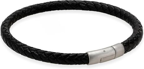 Unisex Antique Braided Leather Bracelet | Handmade Genuine Leather Wristband with Push-Button Stainless Steel Clasp | Timeless Gift for Men and Women in Premium Slide-Out Gift Box in Kuwait