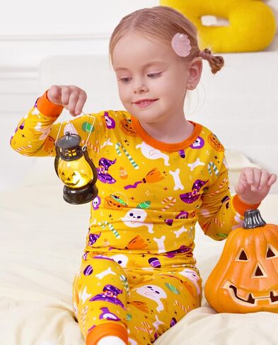 Bamboo Viscose Toddler Girls Kids Pajamas Unicorn Mermaid Pjs Long Sleeve Snug fit 12M-8Y 2pcs Soft Jammies in Saudi Arabia