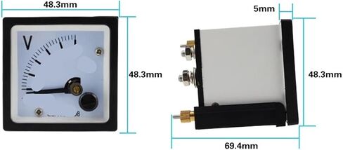 99C1-V 5V-500V Voltmeter 48 * 48mm(25V) in Saudi Arabia