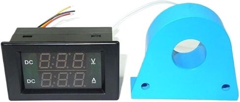 1PCS LED Digital Voltmeter DC 5-100V 500A الأسلاك المزدوجة (أسود) in Saudi Arabia