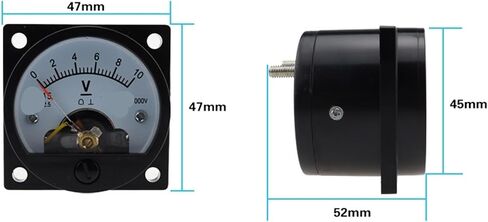 1PCS SO-45 DC Analog Voltmeter 47X47MM(2V) in Saudi Arabia