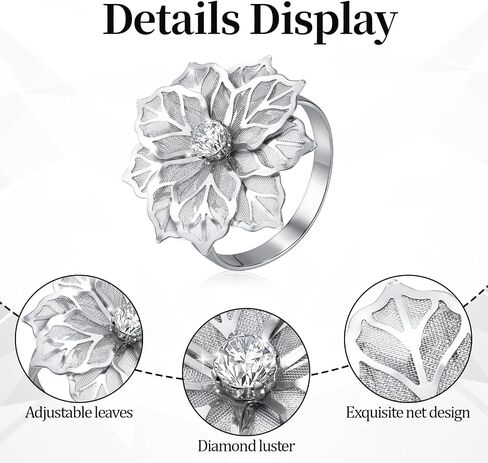 Delicate Serviette Buckles Set of 24 Alloy Napkin Rings with Hollow Out Flower Napkin Ring Holders Stylish Napkins Ring Bulk for Christmas Wedding Luncheons Picnics Banquet Birthday - Silver in Saudi Arabia