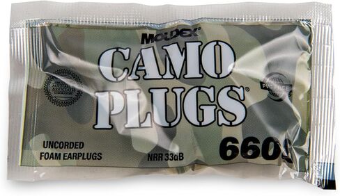 Moldex Camo Plugs® Uncorded Foam Earplugs – Comfortable Disposable Ear Plugs for Hearing Protection, NRR 33dB Noise Reduction, Camouflage Pattern, 200 Pairs, 6608 in Saudi Arabia