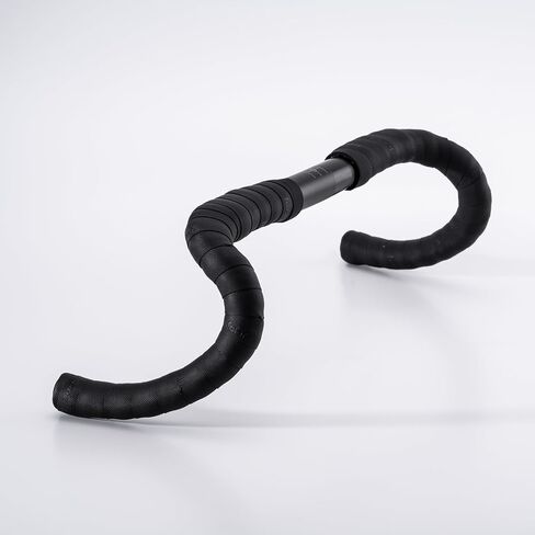 شريط Knurl Handlebar - شريط شريط الدراجة على الطريق مع مقابس المقود وشرائط تشطيب - 200 × 3 سم - 2.5 مم - أسود in Kuwait