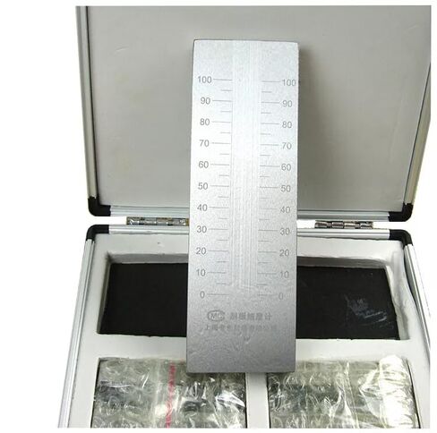 Fineness of Grind Gauge 0-100μm Precision Grindometer with 2 Scrapers Stainless Steel Range 0-100μm Indexing Value 5μm GB/T1724-93 Standard in Saudi Arabia