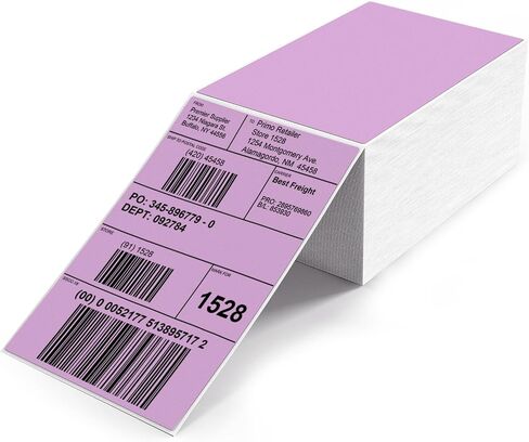 Khaki Direct Thermal Labels 4 × 6 Inch Vinyl Self-Adhesive Fanfold Shipping Stickers Waterproof Perforated Printer Decal for Office School Warehouse 500 PCS in Saudi Arabia