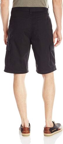 Wrangler Authentics Men's Classic Relaxed Fit Cargo Short, Black Twill, 42 in Saudi Arabia