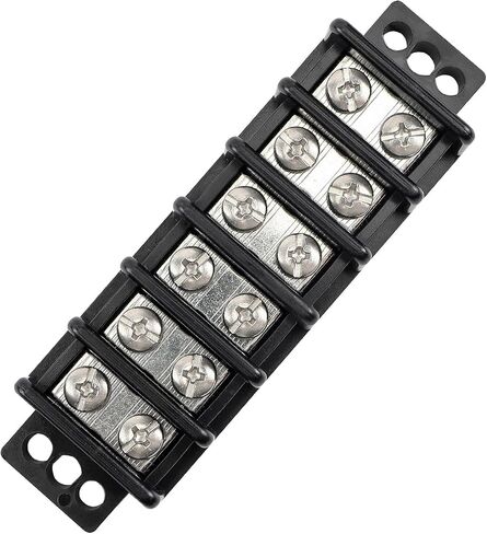 Terminal Blocks Double Row Stainless Steel 10-22 AWG Copper 600V/30A Rated 2-14 Poles Neat Circuit Solution 1 Pack TBD (2 Poles) in Kuwait