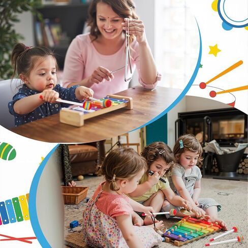 Boao 24 PCS Kids Drum Sticks Rainbow Lollipop Timpani Mallets 8.5 بوصة الرغوة الناعمة الرغوة الإيقاعية in Saudi Arabia