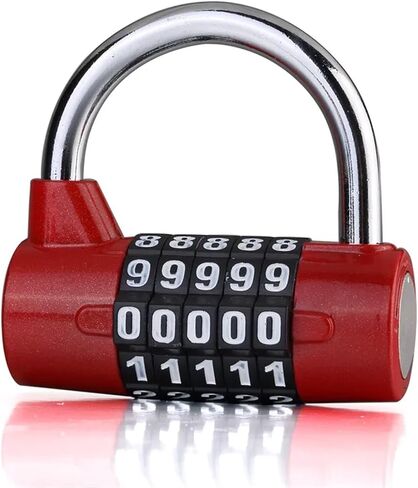 5 رقم الاتصال رقم رقم رقم الاتصال الجمع بين كلمة مرور السفر تركيبة قفل سبيكة الزنك 5 ألوان أمان قفل مشفرة بأمان رمز (أزرق) in Kuwait