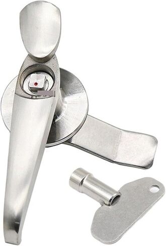 1set MS308-3 Key Lock Distribution Cabinet Lock 304 Stainless Steel 22mm Outdoor Handle Lock(4 Angle Lock core) in Saudi Arabia