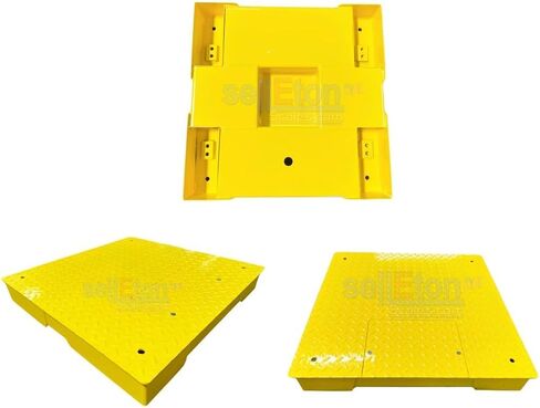 SELLETON SL-700-2X3 | 24 "× 36" (2 × 3) مقاييس أرضية متعددة الحزم مع مؤشر ، والاستخدامات الصناعية والمستودعات تستخدم | 10x حزمة متعددة باللون الأصفر | 30،000 رطل × 5 رطل in Saudi Arabia