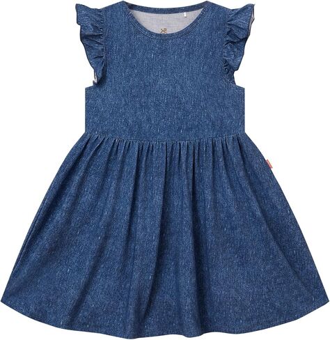 Bamboo Viscose Toddler Girl Dresses Ruffle Short Sleeve Girls Summer Dress in Kuwait