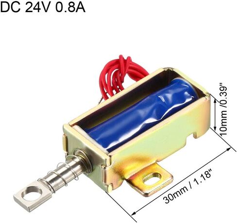 uxcell DC 24V 0.8A 5mm Mini Electromagnetic Solenoid Lock Pull Type for Electirc Door Lock in Saudi Arabia