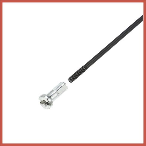 ACROPIX 12 Pcs 14G J Bend 298mm x 2mm Bike Bicycle Spokes with Nipples Steel Black Car Parts in Saudi Arabia