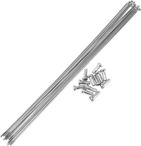 12 Set 14G Bicycle Spokes 297mm Bike Wheel Spokes 304 Stainless Steel Silver Tone in Saudi Arabia