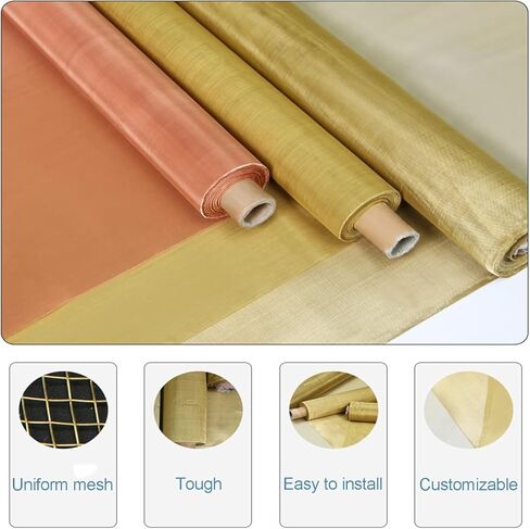 TIST Copper Mesh Sieve Barrier Copper Mesh 40 Mesh Dense Screen Non-Magnetic Conductive Woven Mesh Screen Copper Mesh Rolls in Kuwait
