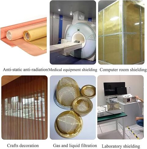 TIST Copper Mesh Sieve 10-200 Mesh Electrostatic Copper Wire Mesh-Electromagnetic Signal Shielding Brass Woven Wire Mesh Copper Mesh Rolls(100mesh) in Saudi Arabia