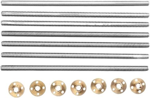 Metal Ball Screw nut T8 Lead Screw 300-8D Trapezoidal Rod T8 Lead Screw Thread 8mm Lead 8mm Length 100mm-900mm with Brass Nut(800mm) in Saudi Arabia