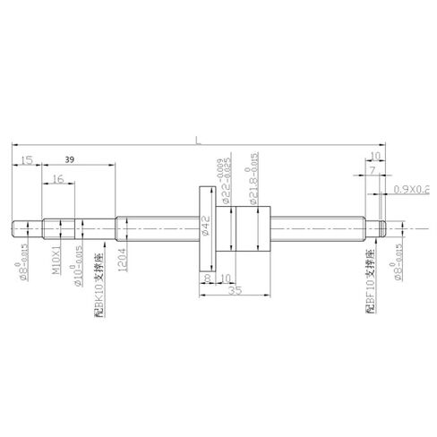 آلة التحكم في كرة الجوز المزدوجة 1Set SFU1204 200-1000mm برغي الكرة مع انهيار الآلات لـ BK/BF10 (650) in Kuwait