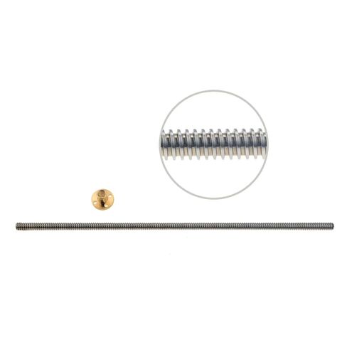 Linear Motion Ball Screw Precision Part CNC 3D Printer Trapezoidal Rod T8 Lead Screw Thread 8mm Pitch 2mm Lead 2mm Length with Brass Nut(200mm) in Kuwait